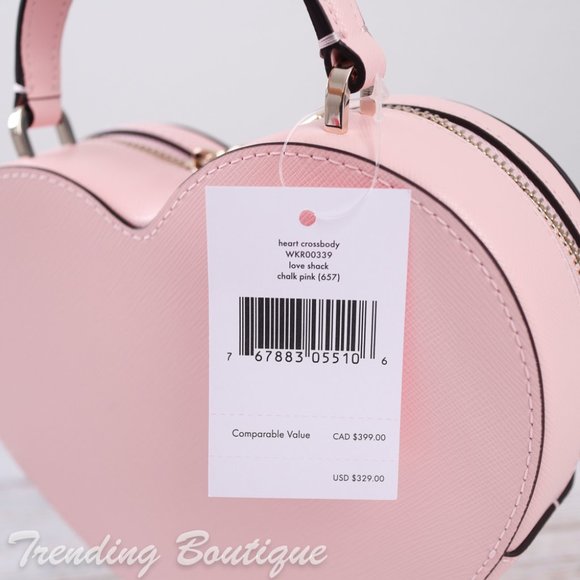 NWT Kate Spade New York Love Shack Heart Crossbody in Chalk Pink - Picture 7 of 13